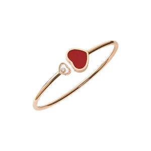 Браслет Chopard Happy Hearts - Браслет, розовое золото, бриллиант, сердолик