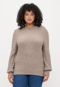 Джемпер ONLY Carmakoma CARKATIA PUFF O NECK, Fungi/Beige