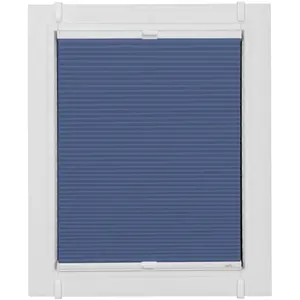 Плиссированные жалюзи Sunlines «Start-up Style Honeycomb», затемняющие, энергосберегающие, без сверления, с креплением, с креплением с помощью зажима Simply-Fix, сотовые плиссированные жалюзи, цвет dunkelblau/weiß + weiß