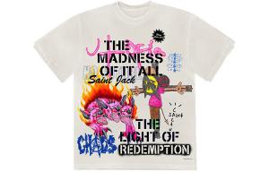 Футболка Saint Mxxxxxx X унисекс белая Travis Scott, белый