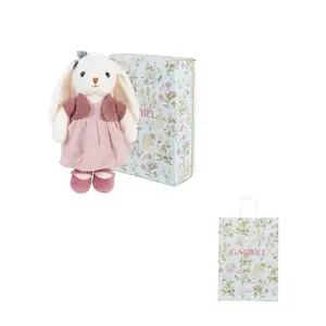 Плюшевая кукла милый кролик семья зайцев клетчатая длинная юбка мягкий плюшевый кролик 40см GABRIEL