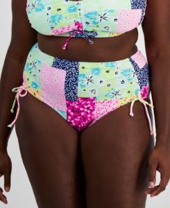 Трусики от бикини Salt + Cove Plus Size в стиле пэчворк Salt + Cove, Boho Bliss Multi