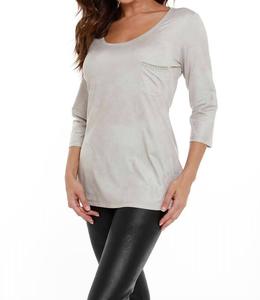 Верх-туника из микрофибры серого цвета ANGEL