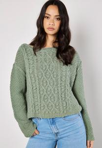 Джемпер Apricot CABLE KNIT, Mint