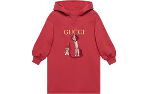 Платье детское Gucci с принтом, красный