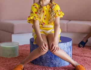 Желтая рубашка с оборками для девочки CarlijnQ, желтый