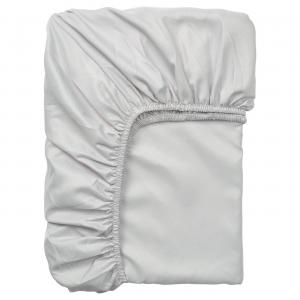 Простыня на резинке, серая, 180x200 см IKEA Bärglim