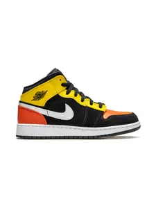 Кроссовки Air Jordan 1 Mid Jordan Kids, черный
