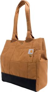Carhartt Vertical Snap Tote, прочная водостойкая сумка с застежкой на кнопку, Vertical Tote (Carhartt Brown)