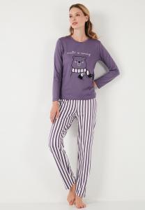 Пижамный комплект SET REGULAR FIT LELA, сиреневый