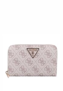 Кошелек Guess LAUREL ZIP AROUND, Dark Taupe Logo/Taupe