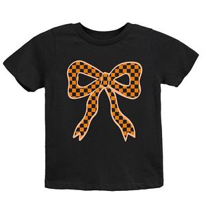 Футболка с принтом Coquette orange checker bow The Juniper Shop, Black