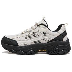 Женские низкие треккинговые ботинки с противоскользящей и дышащей подошвой для увеличения роста CAMEL, экрю/черный