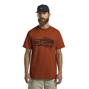 Футболка с коротким рукавом Jack Wolfskin Brand, оранжевый