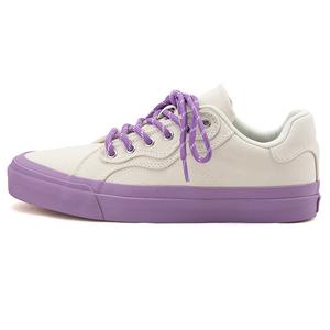 WANSWER Скользостойкие амортизирующие и дышащие низкие кроссовки для скейтбординга Unisex Purple Mist White