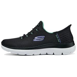 Skechers Женские повседневные туфли Slip Ins с низким верхом, устойчивые к истиранию, дышащие, черные