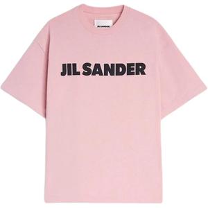 Футболка с принтом логотипа JIL SANDER, розовый