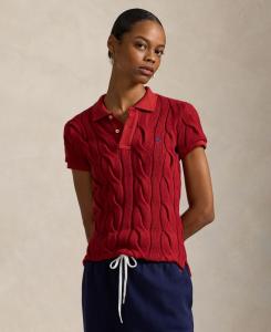 Женский поло-свитер крупной вязки Polo Ralph Lauren, Red