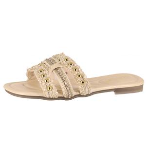 TAFN Тапочки-слайды женские быстросохнущие бежевые