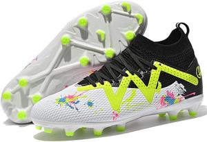 Мужские футбольные бутсы FG с противоскользящей подошвой для игры в зале и на улице, футбольная и теннисная обувь Generic, белый