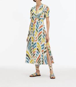 Платье Princess с узором из листьев Punicana, мультиколор