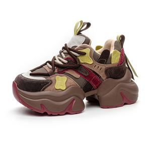 Дышащие легкие низкие кроссовки для увеличения роста, женские CHOVO, Khaki