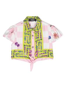 Versace Kids рубашка Blossom, розовый