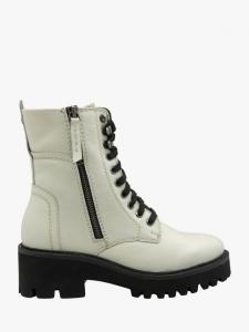Leith кожаные ботинки байкера на шнуровке Ravel, Oatmilk