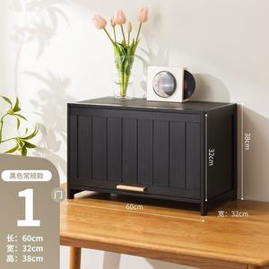 Yu Senyi Комод 60 см для гостиной из бамбука, с откидной дверцей, полками для хранения игрушек и книг