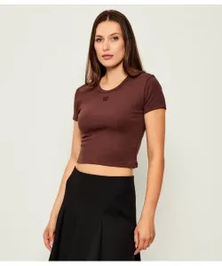 Футболка Деланор Cropped fit Hugo, коричневый