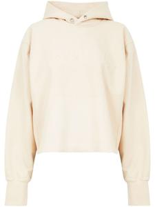 Maison Margiela худи с вышитым логотипом, нейтральный цвет