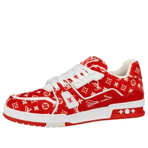 Кроссовки lv trainer sneakers 'red monogram' Louis Vuitton, красный