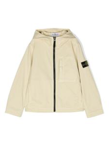 Stone Island Junior куртка с капюшоном и нашивкой Compass, желтый