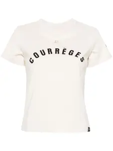 Футболка с логотипом Courrèges, нейтральный