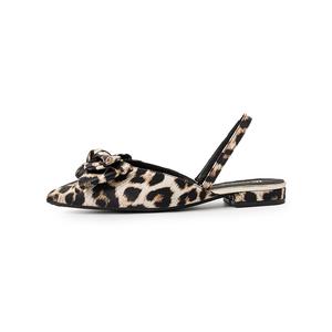 Повседневные однобортные туфли женские 15 MINS, Leopard Print Ecru