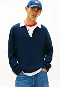 Рубашка-Поло для регби с контрастным воротником Tommy Jeans, Dark Night Navy