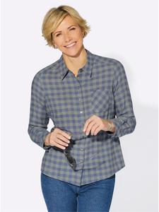 Блузка-рубашка в сине-голубую клетку WITT WEIDEN