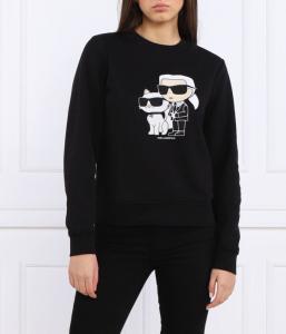 Толстовка женская Karl Lagerfeld с фирменным принтом, черный