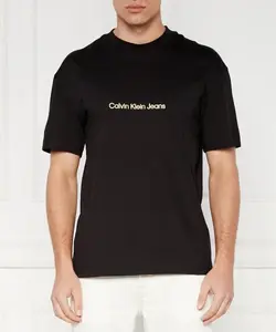 Футболка с логотипом Regular fit Calvin Klein Jeans, черный