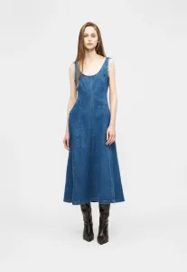 Джинсовое платье с вырезом-лодочкой Gap, Blue