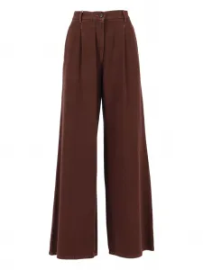 Плиссированные брюки Nanda Weekend Max Mara, коричневый