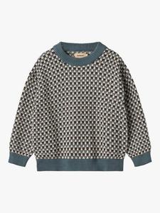 Детский джемпер из органического хлопка жаккард WHEAT