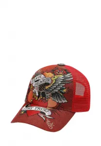 Универсальная шестипанельная металлическая кепка-тракер с изображением храбрых сердец Ed Hardy, Red