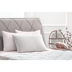 Подушка из хлопка Cotton, подушка 40x80 см 1 шт., подходит для аллергиков (аллергия на пыль) Yatas Bedding, белый