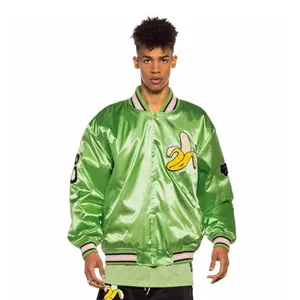 Куртка Grimey Jungle Punch Satin bomber, зеленый