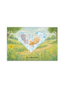 Mr. & Mrs. Panda Головоломка в виде мышек в форме сердца, без надписей, белого цвета