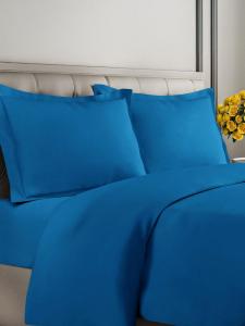 Комплект постельного белья из высококачественной микрофибры, размер 90" (ширина) x 90" (размер Queen) CGK Unlimited, Royal blue