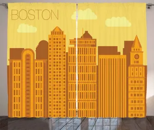 Шторы ABAKUHAUS Boston Rustic, в стиле большого города, универсальные ленточные шторы для гостиной с петлями и крючками, 280 x 175 см, цвет: бледно-оранжевый с рыжим оттенком