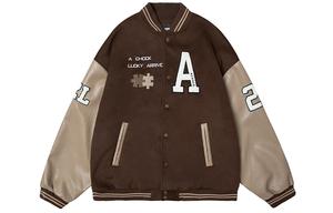 A Chock Бейсбольная куртка унисекс кофейная, Coffee