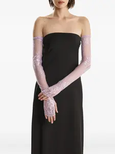 Перчатки с цветочной отделкой 2310 STUDIO, фиолетовый